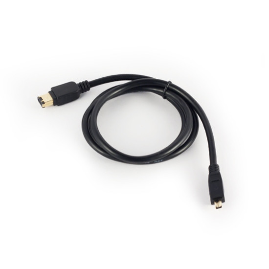 Интерфейсный кабель SHIP SH7017-1P Fire Wire (IEEE-1394) 4-6pin Пол. Пакет Контакты с золотым напылением 1 м Чёрный
