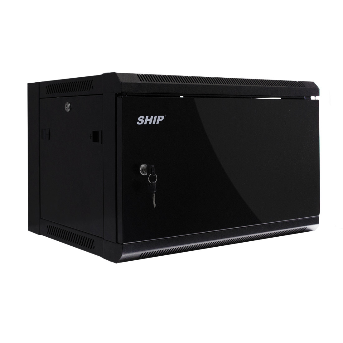 Шкаф настенный SHIP VP5409.100 VP серия 19'' 9U 570*450*500 мм Ш*Г*В IP20 Чёрный