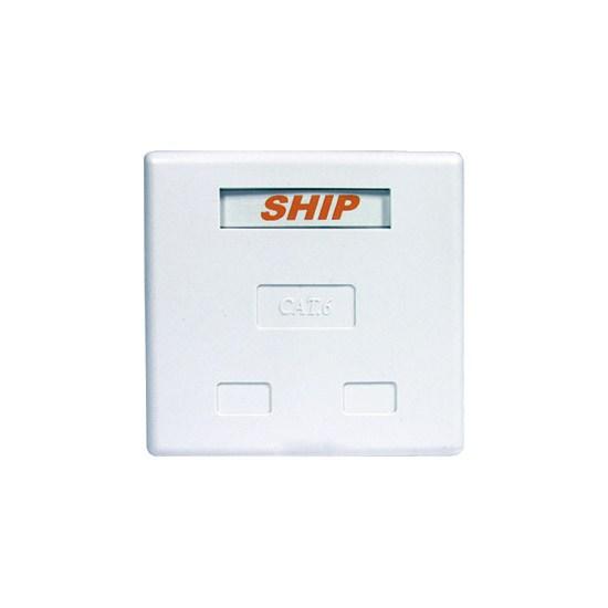 Розетка Настенная SHIP A184-2 2 Модуля Модули: Cat.6 RJ-45 UTP Белая
