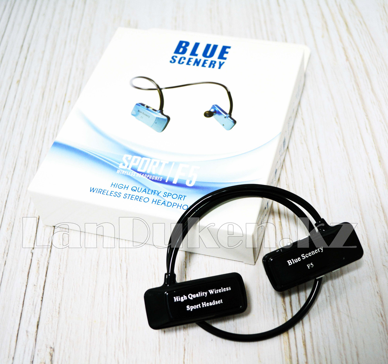 Блютуз наушники Bluetooth Blue Scenery sport F5 черные - фото 3 - id-p56668247