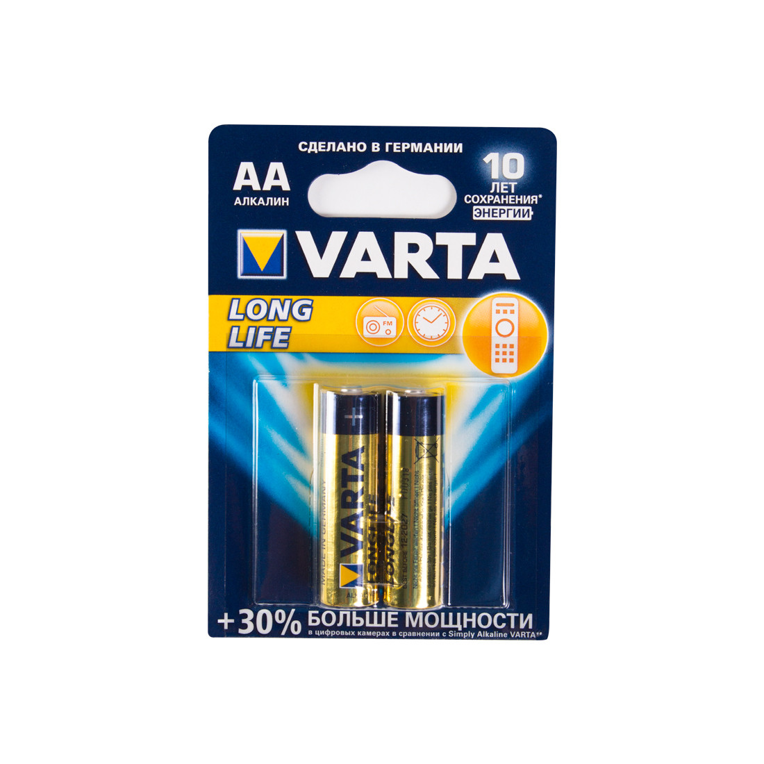 Батарейка VARTA LR6 Longlife AA 1.5 V 2 шт. Блистер