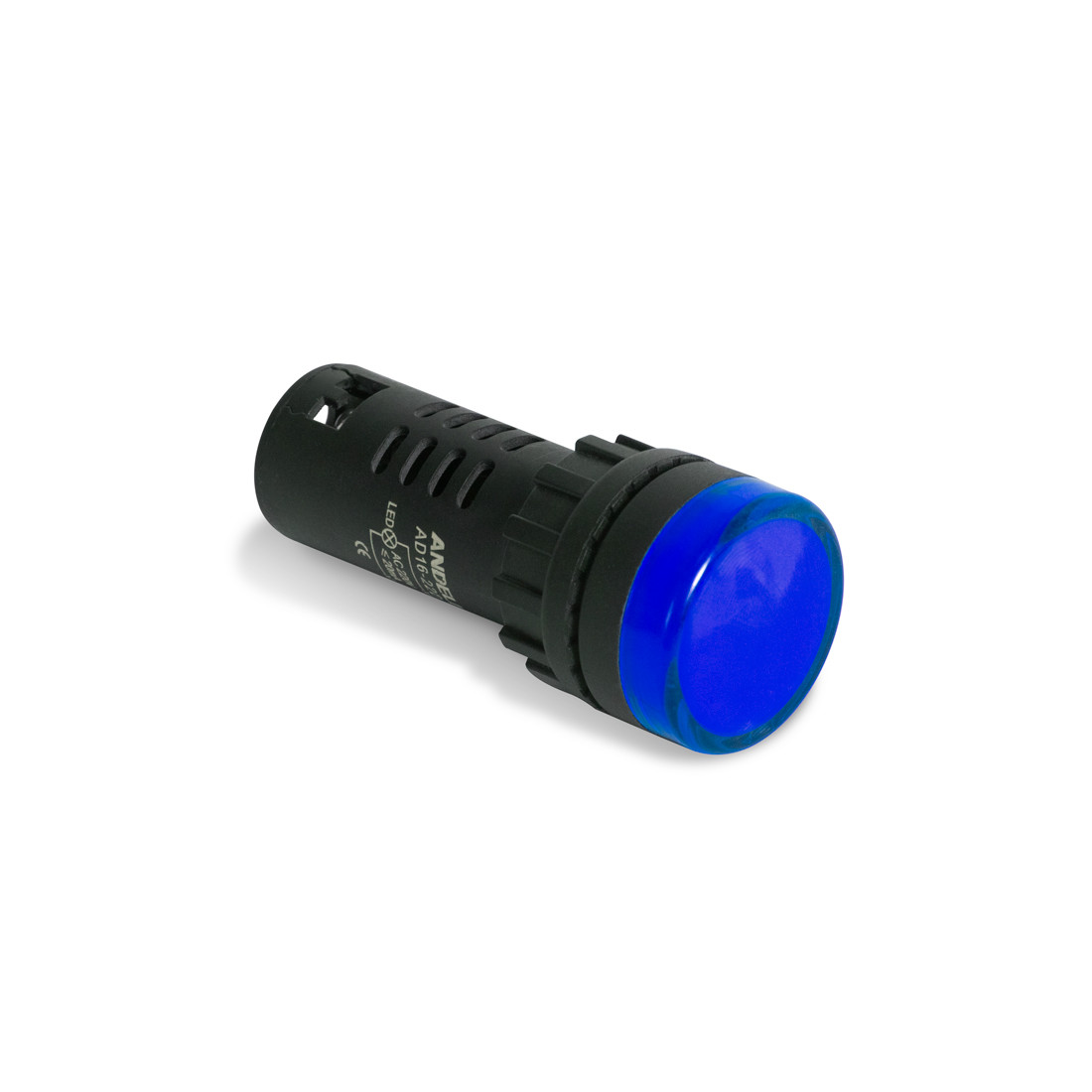 Лампа светодиодная универсальная ANDELI AD16-22D 220V AC/DC (синия) (10 шт/упак.)