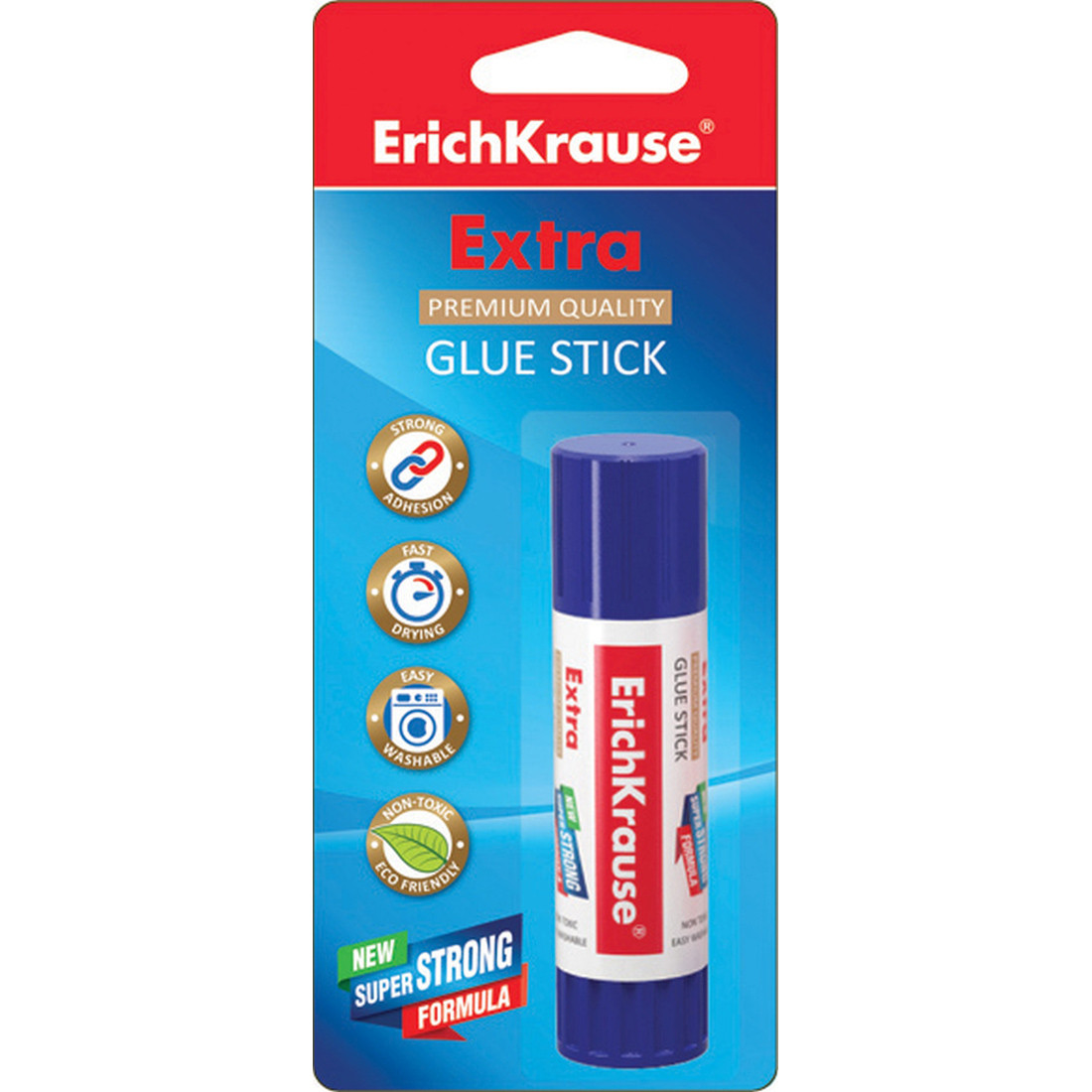 Клей-карандаш ErichKrause® 4747 Extra 15г (в блистере по 1 шт.)