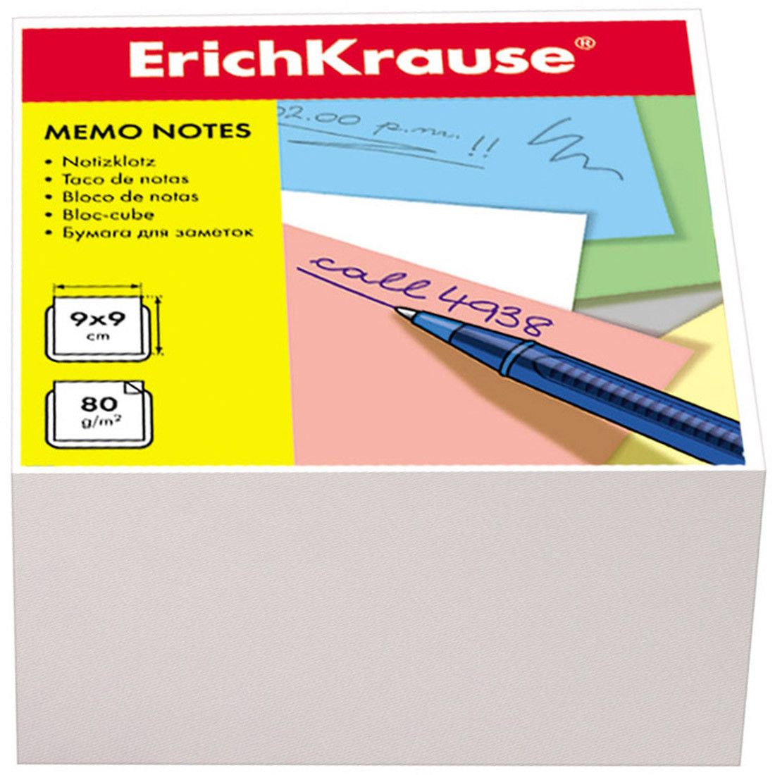 Бумага настольная ErichKrause® 2717 90x90x50 мм пленка 24 шт. белый