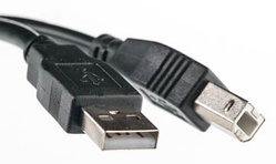 Кабель PowerPlant USB 2.0 AM – BM, 5м, One ferrite