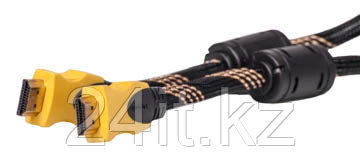 Видeo кабель PowerPlant HDMI - HDMI, 5m, позолоченные коннекторы, 1.3V, Nylon, Double ferrites