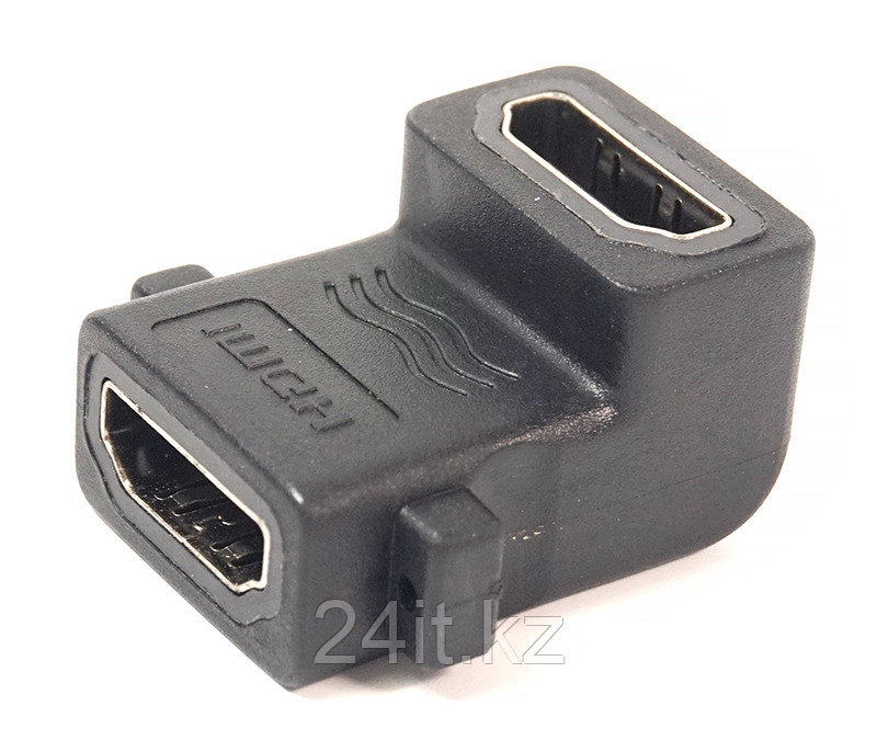 Переходник PowerPlant HDMI AF - HDMI AF, панельный угловой