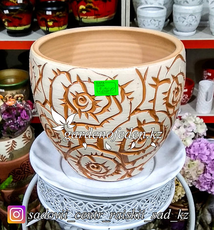 Керамический горшок для цветов (без поддона). Объем: 5л, фото 2