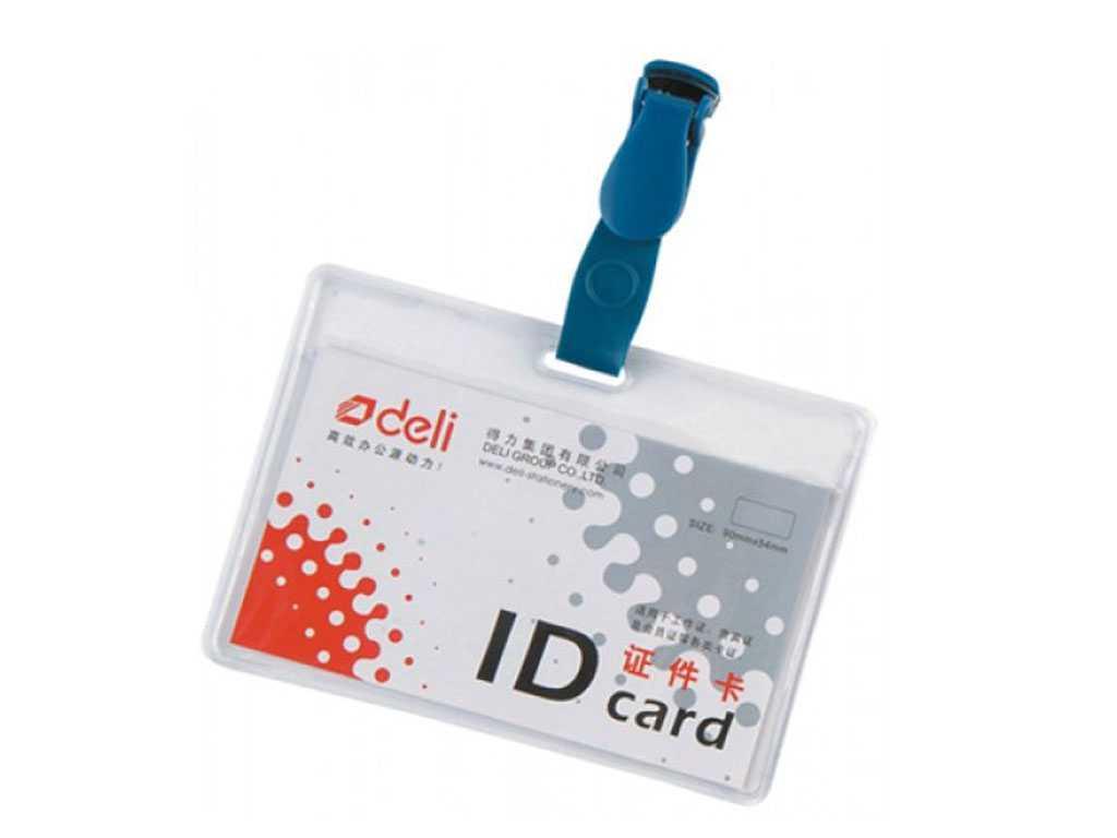 Бейдж DELI горизонтальный 90 х 54 мм