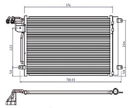 Радиатор кондиционера AUDI A1 10- / SEAT IBIZA 08- / SKODA FABIA 1.2T/1.6TD 07-/ VW POLO SEDAN/HBK