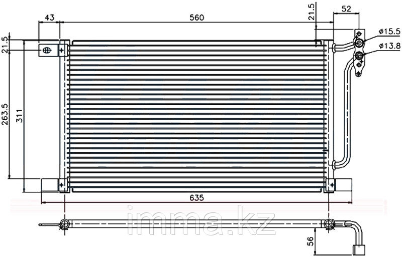 Радиатор кондиционера БМВ 3-SERIES E46 98-05 / БМВ X3 E83 03-10