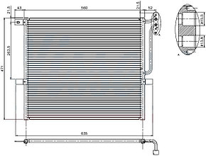 Радиатор кондиционера БМВ X3 E83 03-10