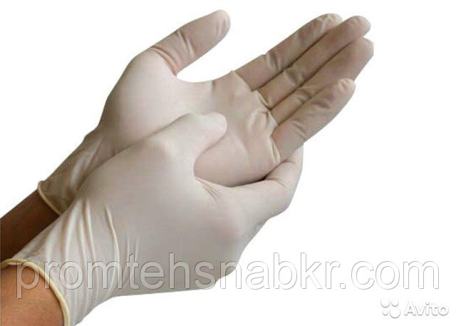 Перчатки латексные неопудренные нестерильные, р.S,M