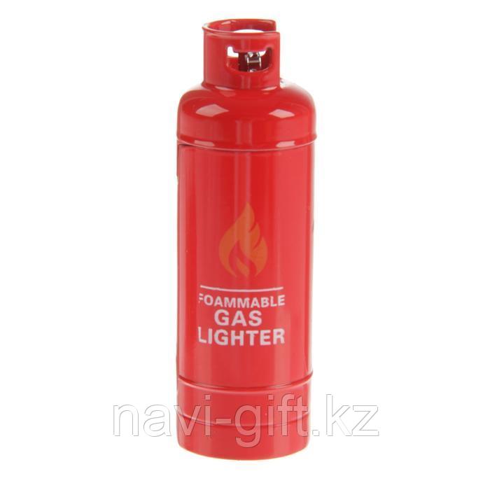 Зажигалка газ канистра пластик, металл, цвет микс, 8*3см
