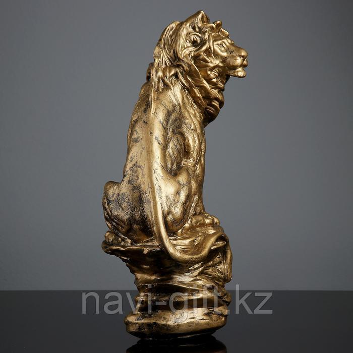 Фигура "Лев на камне" бронза 25х17х41см - фото 4 - id-p56835755