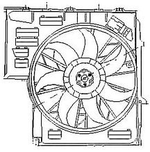 Диффузор радиатора в сборе БМВ X5 99-05
