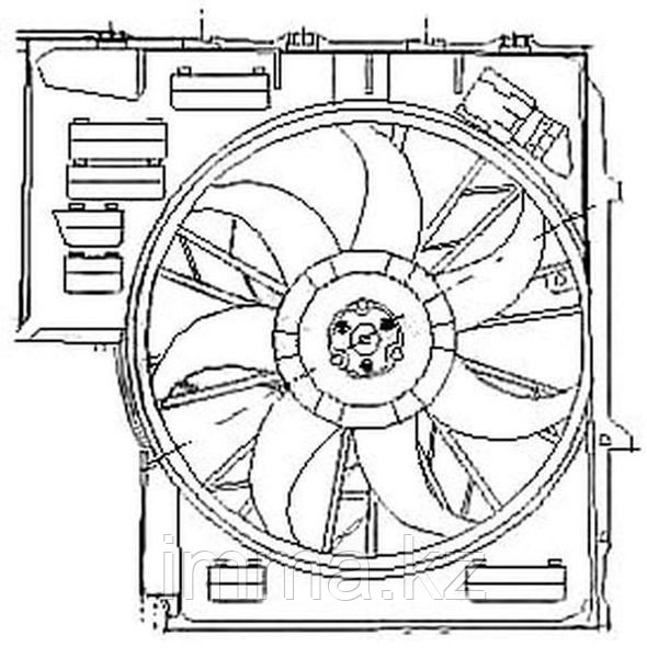 Диффузор радиатора в сборе БМВ X5 99-05