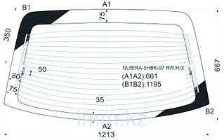Стекло заднее (крышка багажника) с обогревом дэу NUBIRA 5D HBK 1997-