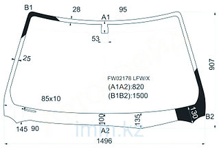 Стекло лобовое в клей LEXUS ES300 96-01