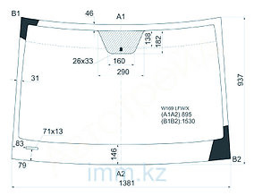 Стекло лобовое в клей мерседес BENZ W169 A-CLASS 3/5D HBK 2004-