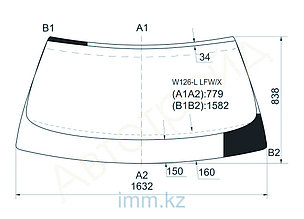 Стекло лобовое в клей мерседес-BENZ S-CLASS W126 80-91