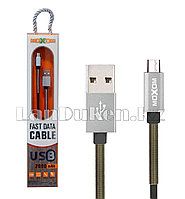 USB кабель MOXOM CC-12 с разъёмом micro-USB c защитными пружинками 95 см. черный