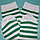 Гольфы выше колена полосатые 70 см бело-зеленые, фото 3