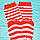Гольфы выше колена полосатые 70 см красно-белые, фото 3