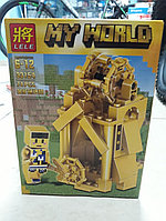Конструктор Lele 33154 74 pcs. Золотая серия. My world. Minecraft. Майнкрафт.
