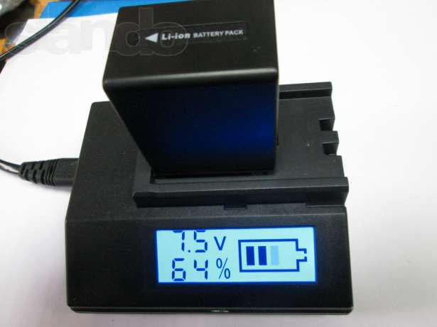 Зарядное устройство с дисплеем для Sony NP-FV100, фото 2