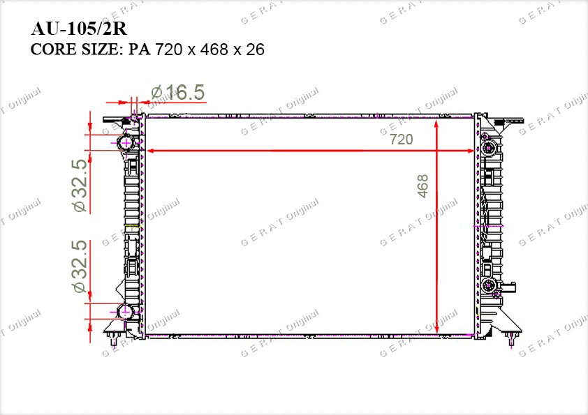 Радиатор основной 8K0121251K