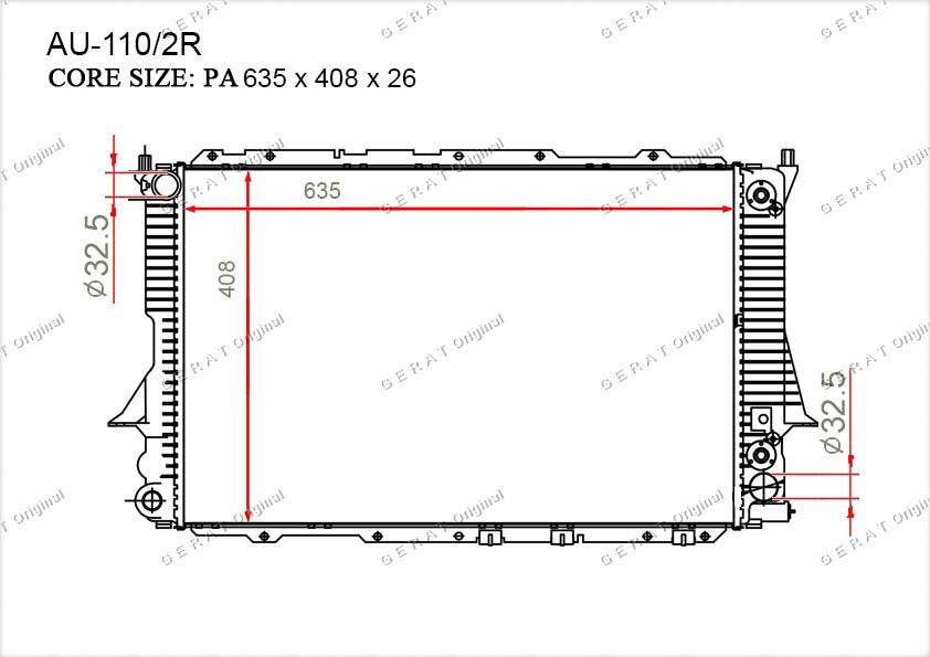 Радиатор основной TCR-0002/3R