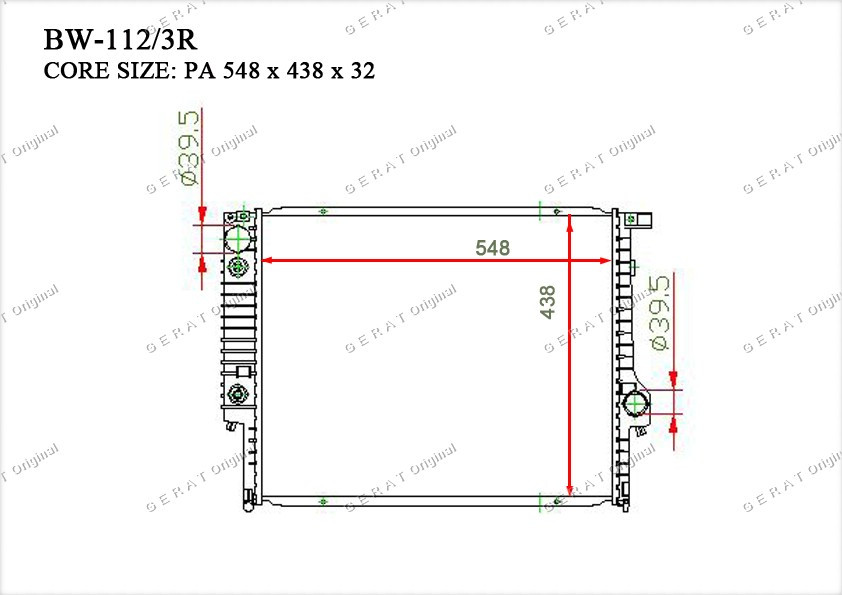 Радиатор основной TCR-0004/3R