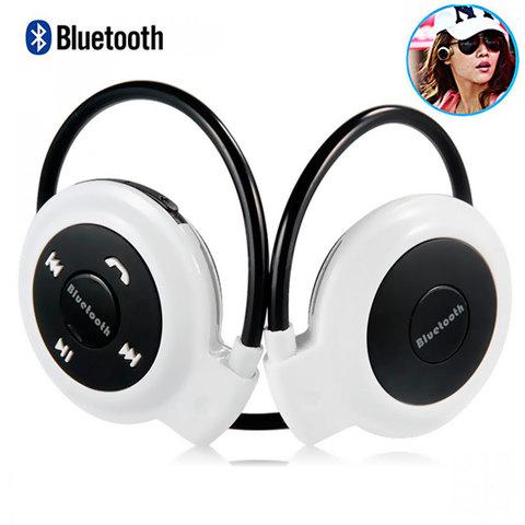 Наушники беспроводные Bluetooth с MP3-плеером Mini-503TF для занятия спортом (Белый) - фото 3 - id-p56885281