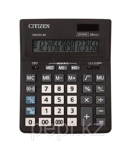 Калькулятор CDB-1601, 16р Citizen (размер 15,7*20см)