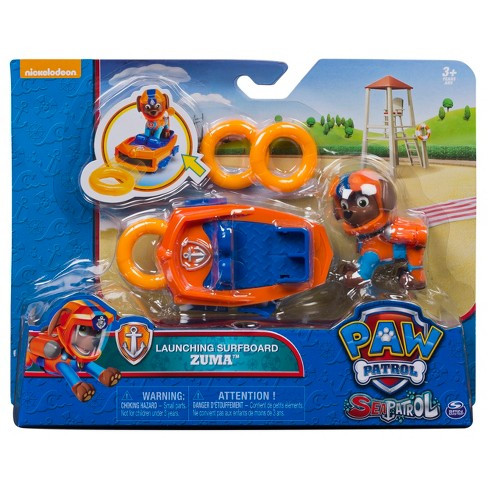 Paw Patrol "Морские спасатели" Щенок Зума на стреляющем сёрфе, Щенячий патруль