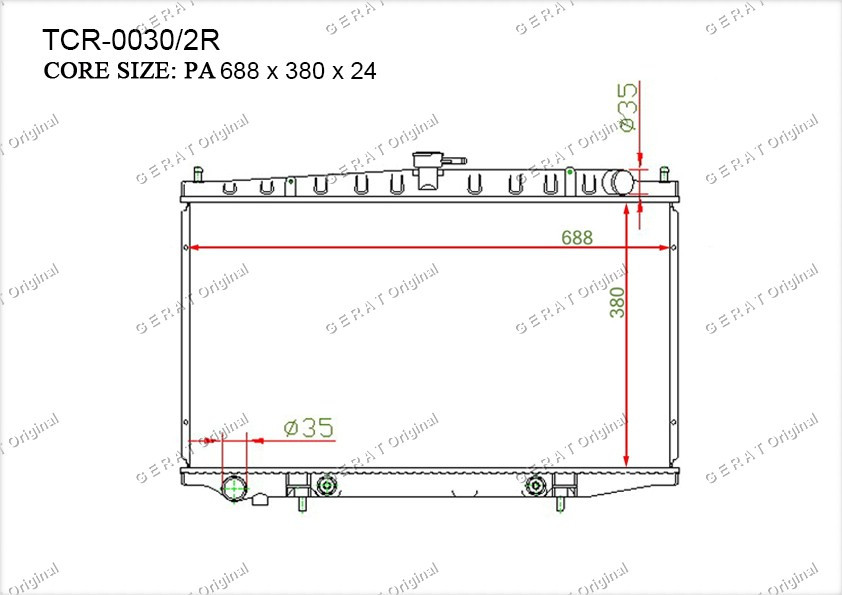 Радиатор основной NS-112/1R