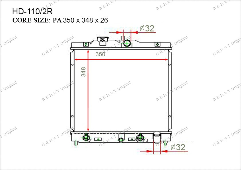 Радиатор основной TCR-0008/3R