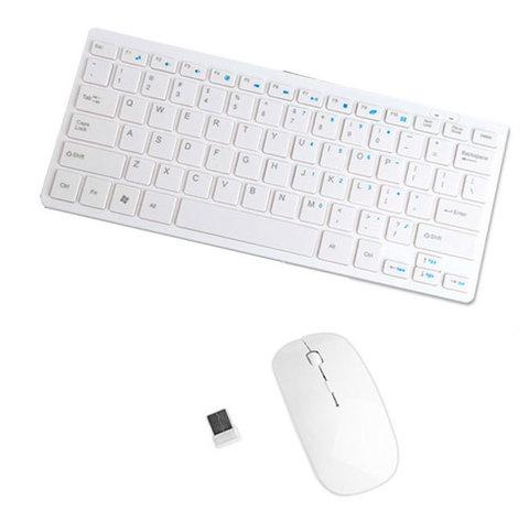 Комплект беспроводной клавиатура + мышь Mini Keyboard [2.4 GHz] (Белый)