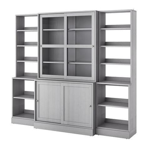 ХАВСТА Комбинация с раздвижными дверьми, серый ИКЕА, IKEA, фото 2