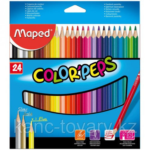 Набор цветных карандашей Maped 24 цвета - фото 1 - id-p56966300