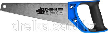 Ножовка по дереву компактная (пила) ТУЛБОКС 300 мм, шаг 9 TPI (3 мм), СИБИН, фото 2