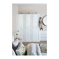Гардероб ПАКС белый Бергсбу 150x60x201 см ИКЕА, IKEA, фото 3
