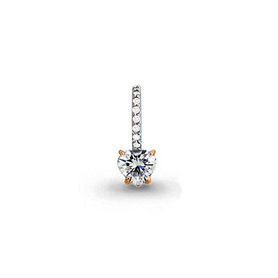 Подвеска Aquamarine серебро с позолотой, фианит, "каратник" 25005А#