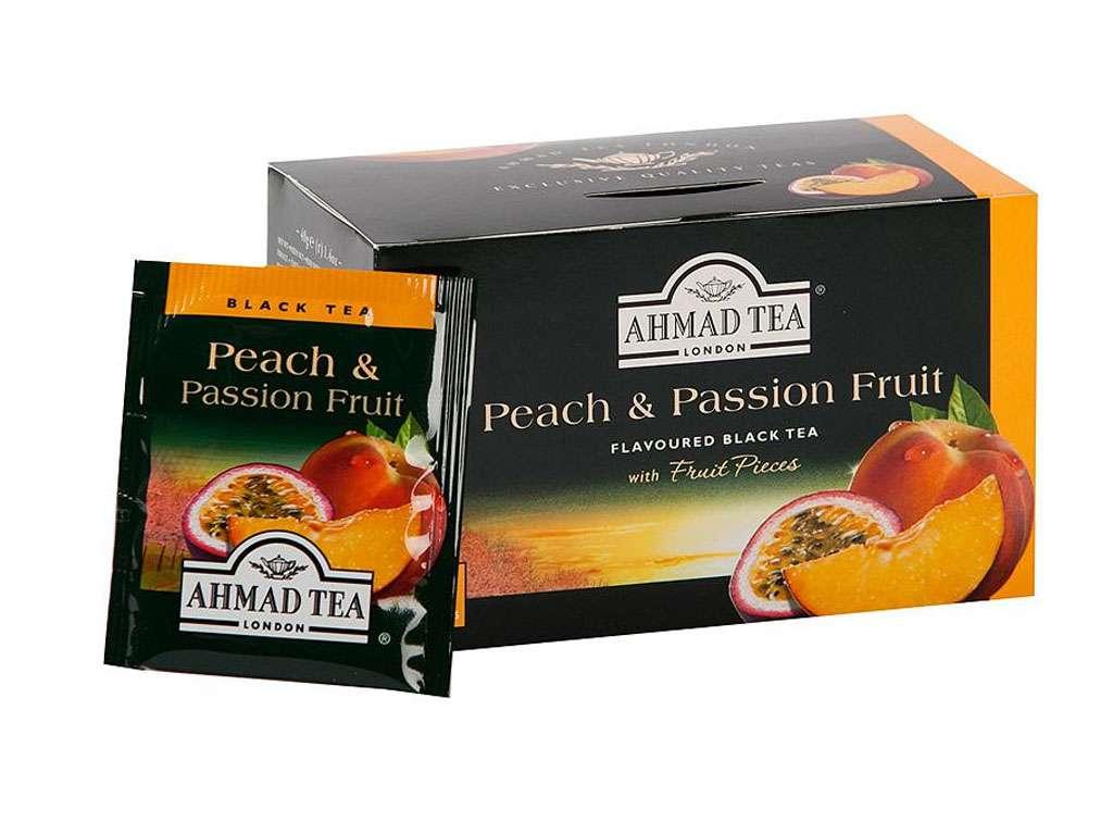 Чай AHMAD Peach & Passion Fruit (Персик и маракуя), черный 20 пакетиков