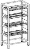 Стеллажи кухонные с сушилкой для тарелок 4 полки (1 ряд) 850*230*1600Н. - фото 2 - id-p3940110
