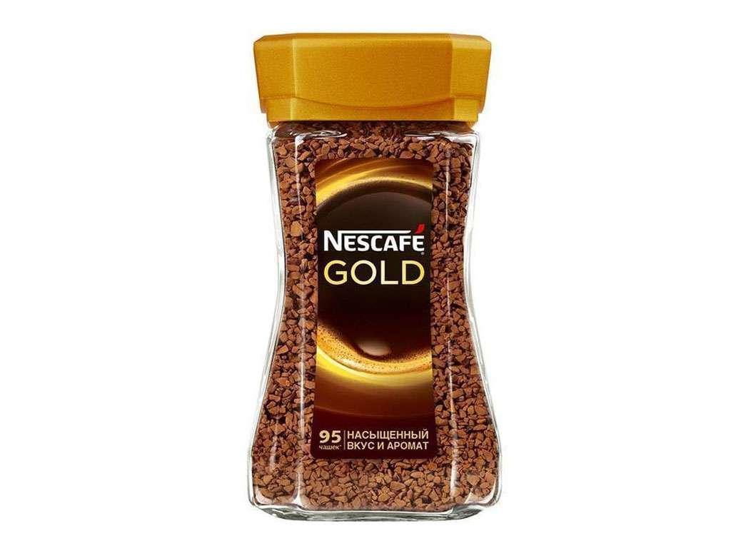Кофе растворимый Nescafe Gold 190 гр, стеклянная банка