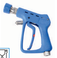 Пистолет для ЦСМ с задержкой выключения быстросъёмом «мама» из нержавеющей стали в резиновой защите