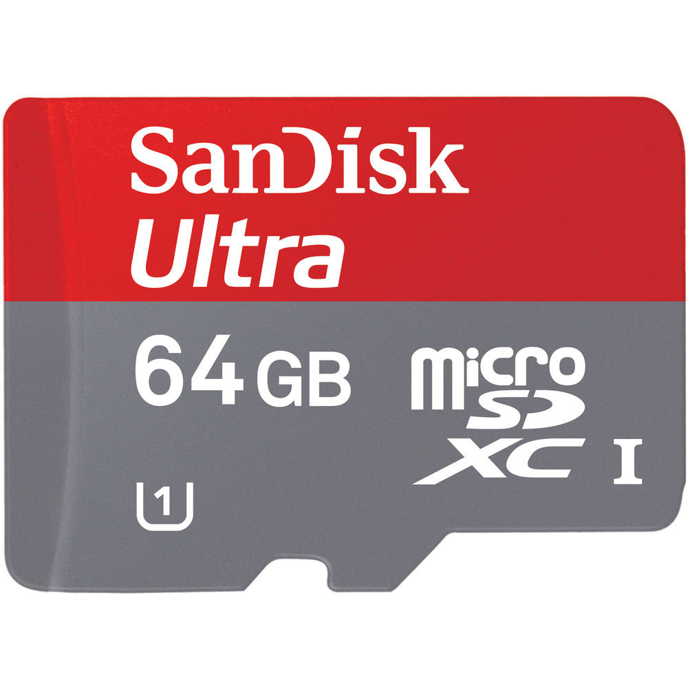 Карта памяти microSDXC SanDisk Ultra 64 Gb 48 MB/s Class 10 UHS-1, 320x, c адаптером