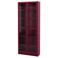 Шкаф книжный БИЛЛИ темно-красный 80x30x202 см ИКЕА, IKEA, фото 2